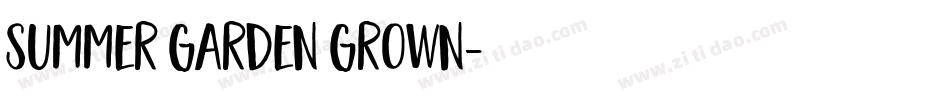 Summer Garden Grown字体转换